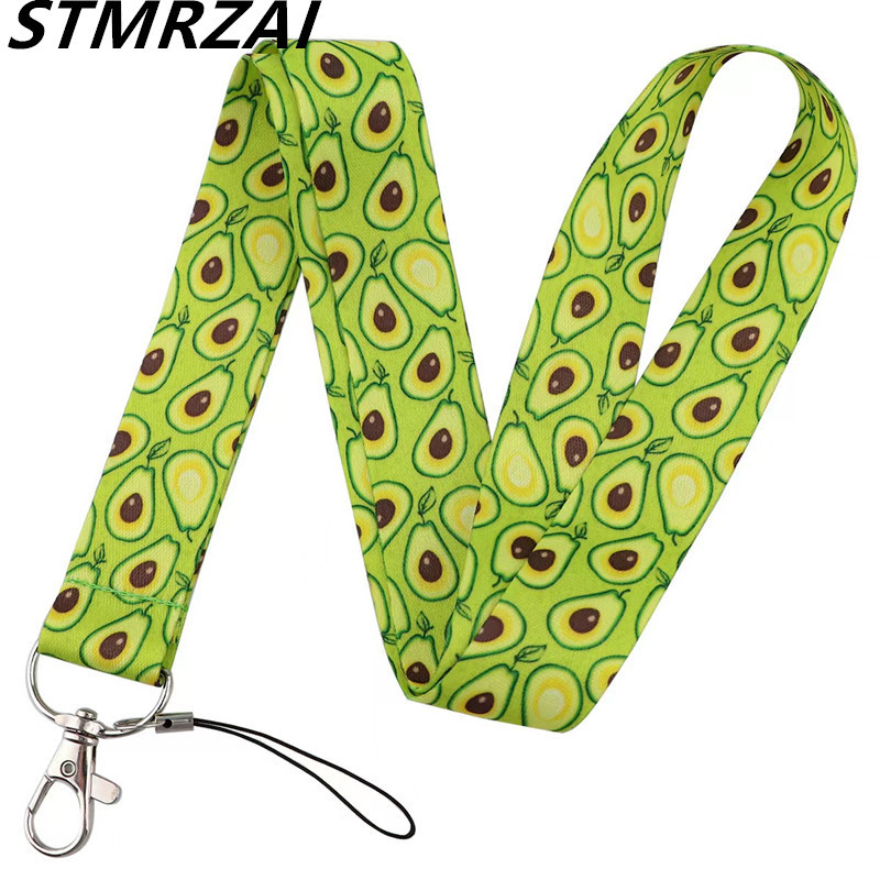 Avokaado armas multikas võtmehoidja kaelarihmad võtmete jaoks USB jõusaali ID-kaardi märgihoidja rihmad paelad riputada köis Lariat