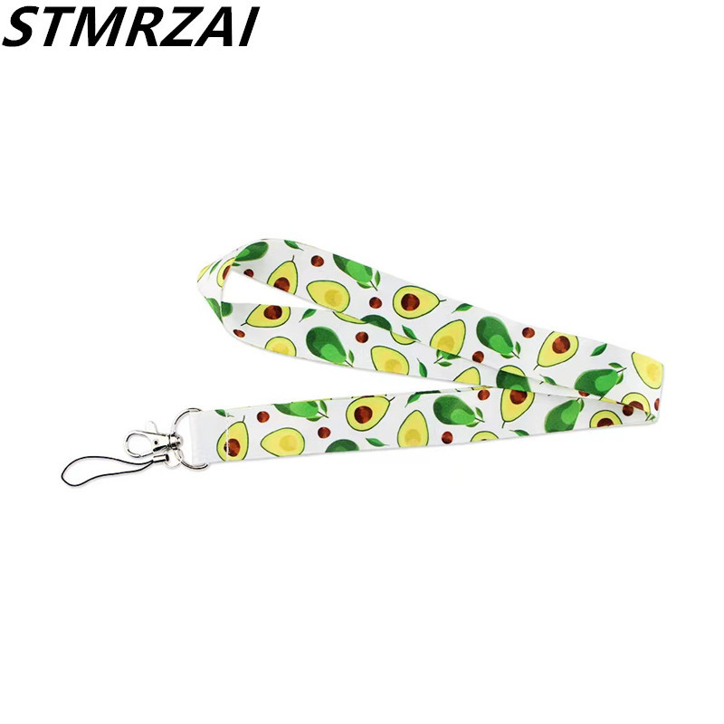 Avokaado armas multikas võtmehoidja kaelarihmad võtmete jaoks USB jõusaali ID-kaardi märgihoidja rihmad paelad riputada köis Lariat