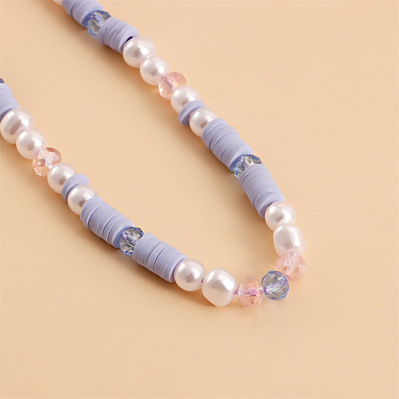 Ljubičasti privjesak za mobilni telefon od meke keramike Otporan na pad Lanac za mobilni telefon s perlama Slatka privjesak za telefon Telefonska torbica Dodaci za vješanje