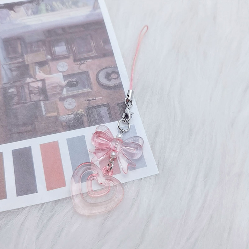 Bowknot Heart Privjesak Remen za telefon Prijenosna vješalica za djevojčice