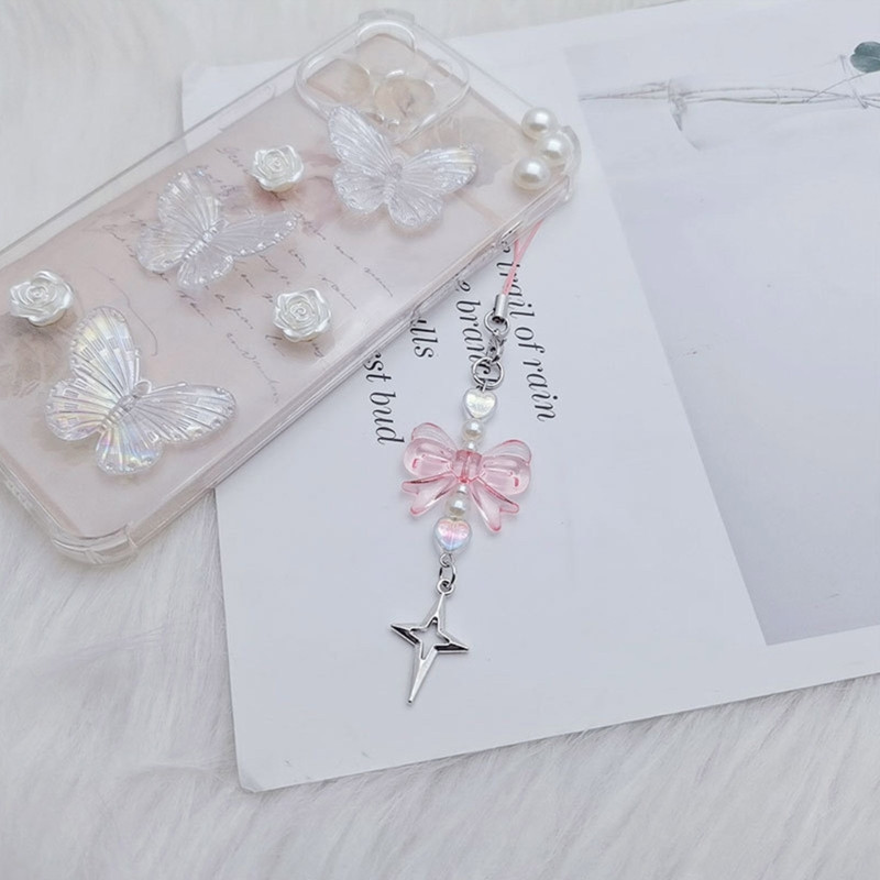 Bowknot Heart Privjesak Remen za telefon Prijenosna vješalica za djevojčice