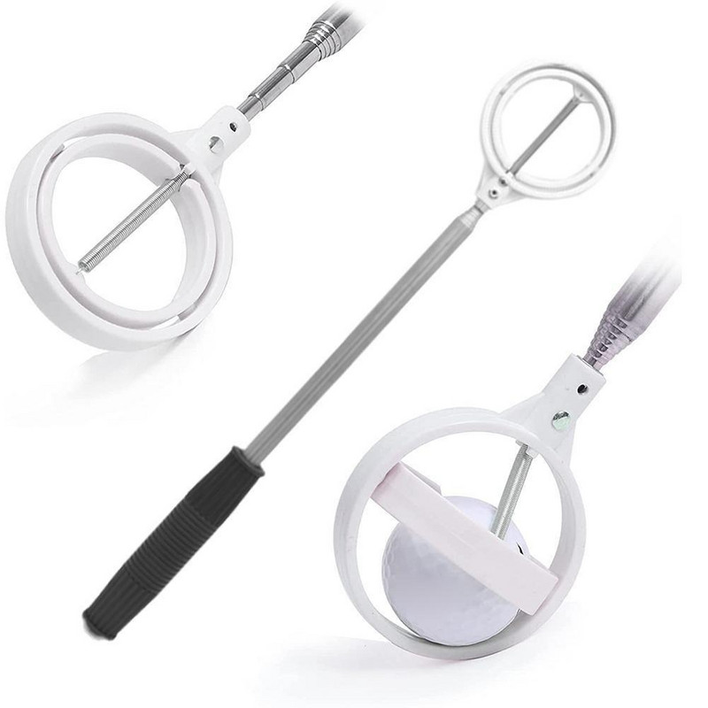 Golfipalli korjamise tööriistad Teleskoopiline golfipalli retriiveri püüdja golfi treeningu abivahendid automaatne lukustav kulbikorjaja golfipalli