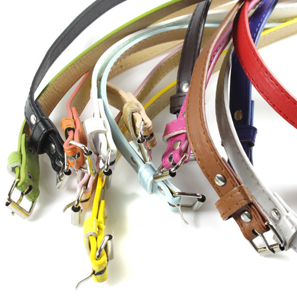 Kuum müük 13 värvi naiste kommid kunstnahast rihmad Naiste õhukesed kõhn vöökohad reguleeritava kleidi püksid uued