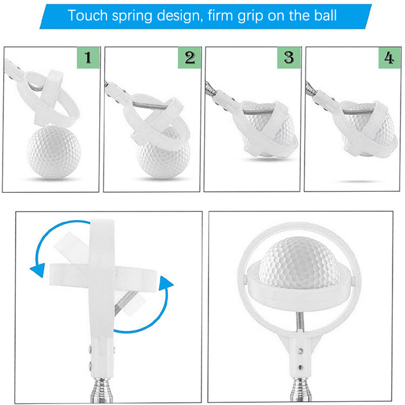 Golf Ball Retriever Τηλεσκοπικό ανοξείδωτο ατσάλι Pick Up Grabber Extandable προπονητικά βοηθήματα γκολφ για νερό