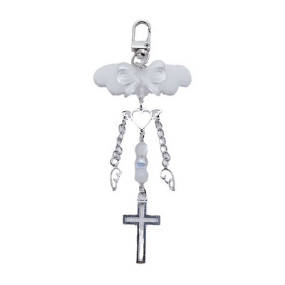 Bowknot Angel Wing ripats Telefoni võlu Rippköis Telefon Keti Rihm Kott Kaunistus Paelad Võtmehoidja Aksessuaar