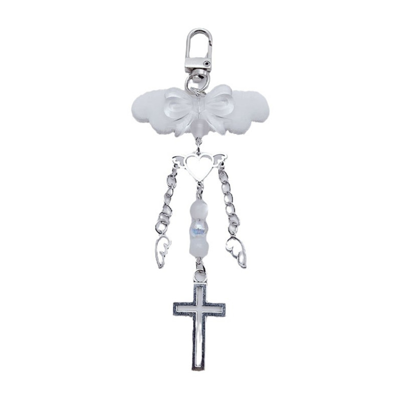 Bowknot Angel Wing ripats Telefoni võlu Rippköis Telefon Keti Rihm Kott Kaunistus Paelad Võtmehoidja Aksessuaar