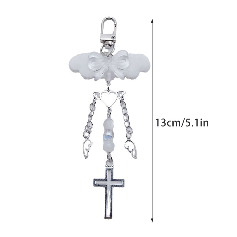 Bowknot Angel Wing ripats Telefoni võlu Rippköis Telefon Keti Rihm Kott Kaunistus Paelad Võtmehoidja Aksessuaar