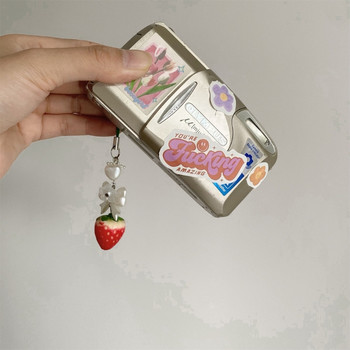 Χειροποίητο φράουλα Τηλέφωνο Charm Bowknot Phone Jewelry for Women Girls Teens