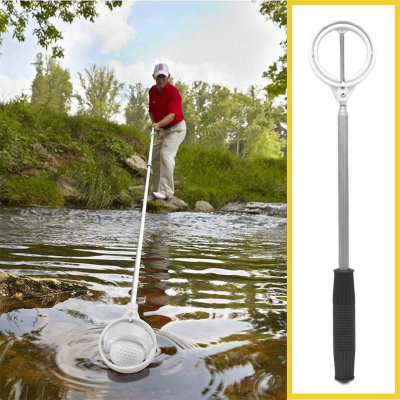Golf Ball Retriever 8 τμημάτων Τηλεσκοπικός επιλογέας μπάλας του γκολφ από ανοξείδωτο χάλυβα Pick Up Grabber εργαλείο για προπονητικά βοηθήματα γκολφ στο νερό