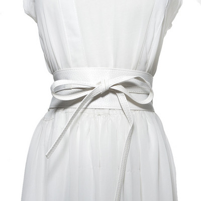 Luksuslik vöö naiste PU-nahast rihmad naistele Luksusbrändi disainiga vöörihma vöö sõlm kahekordse silmusega sidemega naiste korsett