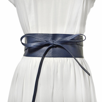 Luksuslik vöö naiste PU-nahast rihmad naistele Luksusbrändi disainiga vöörihma vöö sõlm kahekordse silmusega sidemega naiste korsett