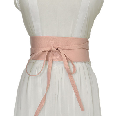 Luksuslik vöö naiste PU-nahast rihmad naistele Luksusbrändi disainiga vöörihma vöö sõlm kahekordse silmusega sidemega naiste korsett