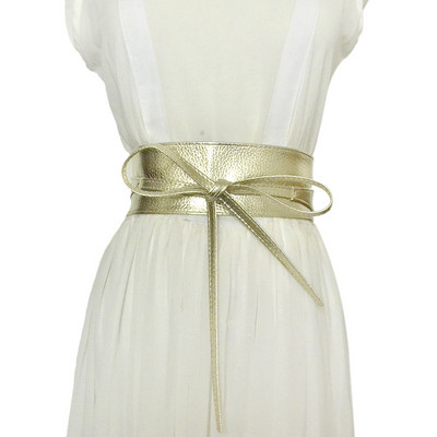 Luksuslik vöö naiste PU-nahast rihmad naistele Luksusbrändi disainiga vöörihma vöö sõlm kahekordse silmusega sidemega naiste korsett