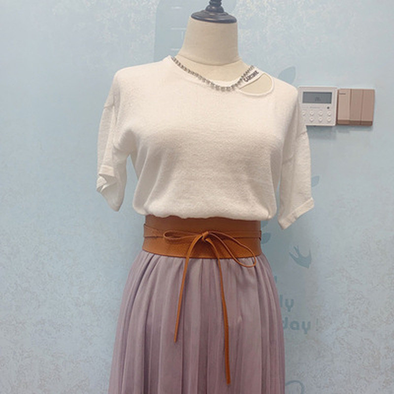 Luksuslik vöö naiste PU-nahast rihmad naistele Luksusbrändi disainiga vöörihma vöö sõlm kahekordse silmusega sidemega naiste korsett