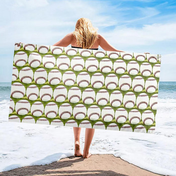 Миеща се атрактивна ултралека плажна кърпа без пясък Тънка кърпа за къмпинг Силно водопоглъщане Спортен аксесоар
