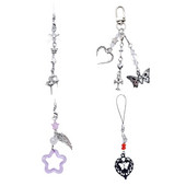 Y2K Heart Butterfly Bowknot Κρεμαστό λουράκια τηλεφώνου Μπρελόκ τσέπης Κρεμαστό λουράκι για τσάντα κλειδιά Τσάντα