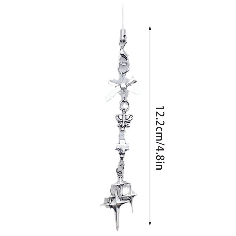 Y2K Heart Butterfly Bowknot Κρεμαστό λουράκια τηλεφώνου Μπρελόκ τσέπης Κρεμαστό λουράκι για τσάντα κλειδιά Τσάντα