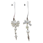 Punk Y2K telefoni ripatsikett Lahe tüdruku armsa helmestega võluv Bowknot võtmehoidja