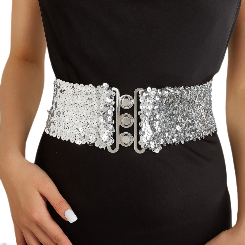 Hot Girl WaistChain Arany széles lánc szexi túlméretezett széles öv buliba/klubba