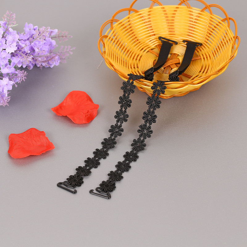 Moteriškos liemenėlės aksesuarai nerti gėlėti nėriniuoti liemenėlės dirželis neslystantis elastinis reguliuojamas diržas pečių petnešėlės vestuvių vakarėliui