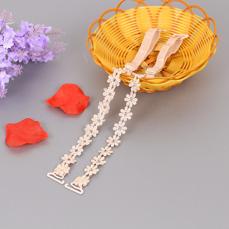 Moteriškos liemenėlės aksesuarai nerti gėlėti nėriniuoti liemenėlės dirželis neslystantis elastinis reguliuojamas diržas pečių petnešėlės vestuvių vakarėliui