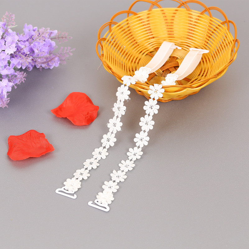 Moteriškos liemenėlės aksesuarai nerti gėlėti nėriniuoti liemenėlės dirželis neslystantis elastinis reguliuojamas diržas pečių petnešėlės vestuvių vakarėliui