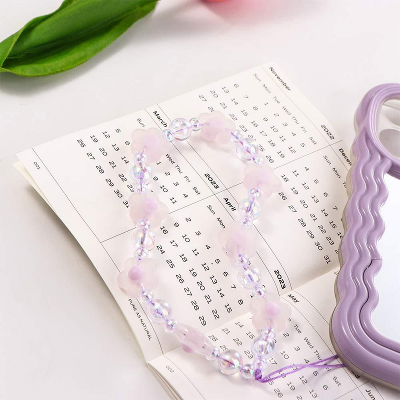 Virvelė matinio gėlių telefono dirželis Elf stiliaus telefono žavesys mobiliojo telefono dirželiai Kabantys virvė Rankų dirželis Riešas Rankinis dirželis