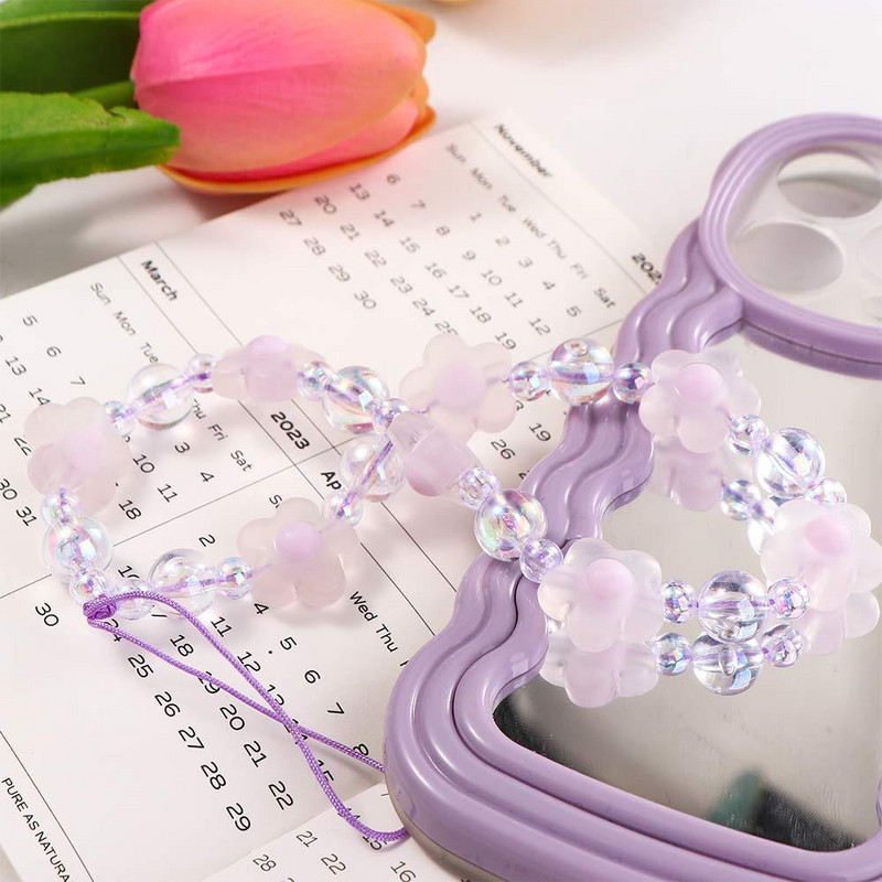 Virvelė matinio gėlių telefono dirželis Elf stiliaus telefono žavesys mobiliojo telefono dirželiai Kabantys virvė Rankų dirželis Riešas Rankinis dirželis