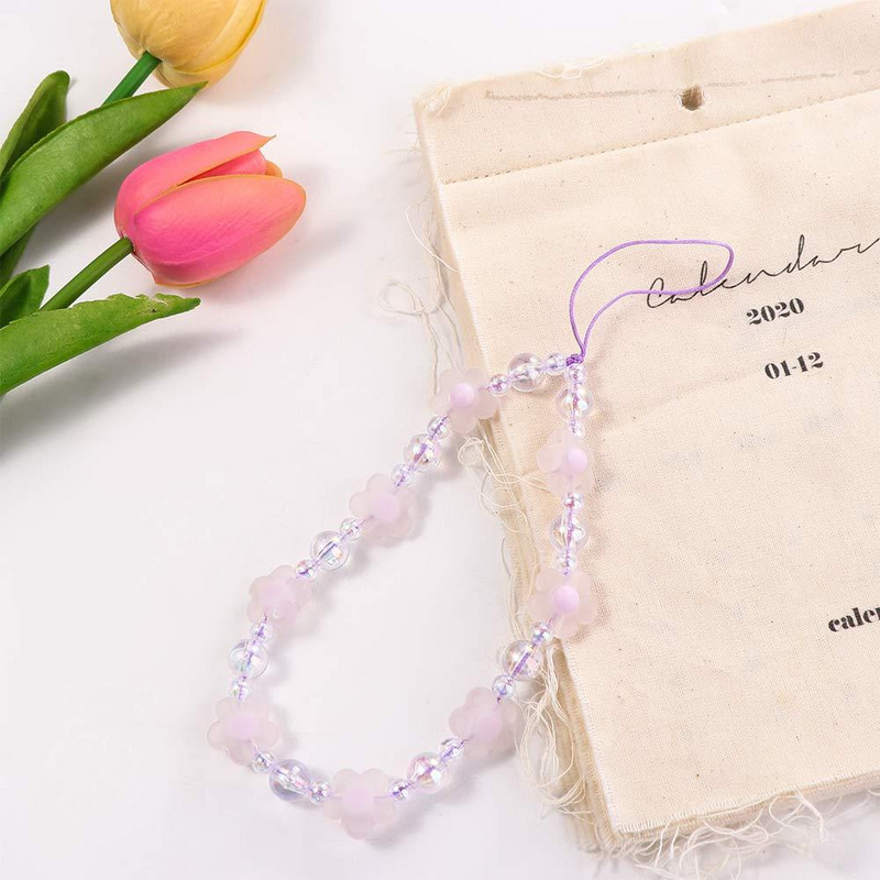 Virvelė matinio gėlių telefono dirželis Elf stiliaus telefono žavesys mobiliojo telefono dirželiai Kabantys virvė Rankų dirželis Riešas Rankinis dirželis