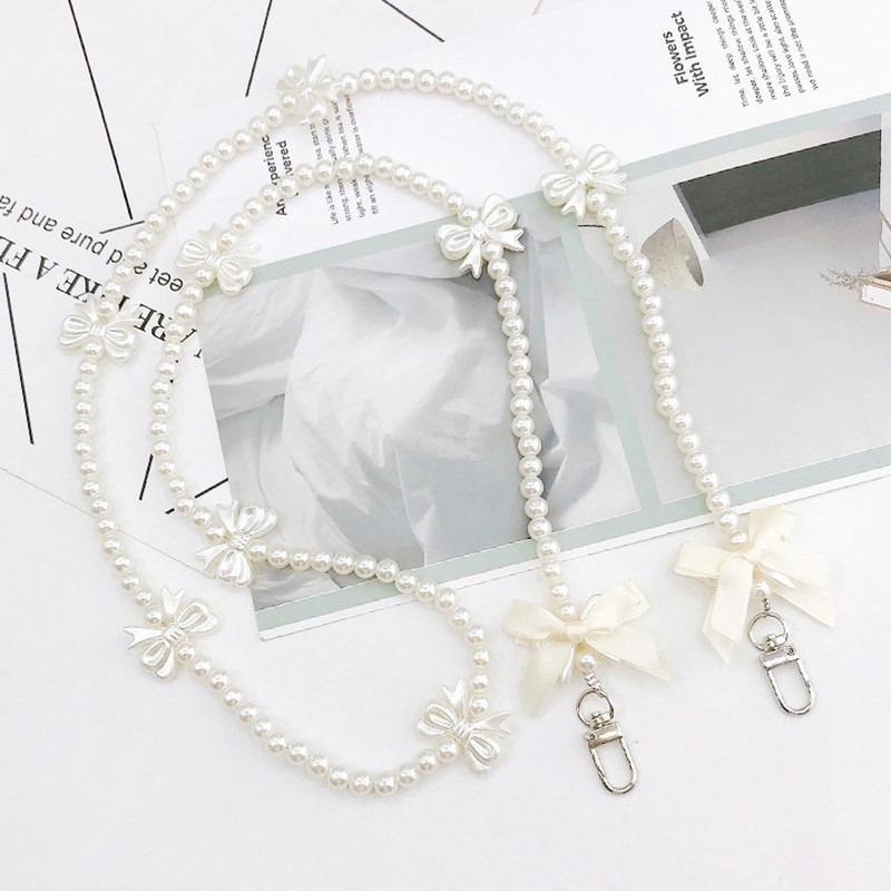 Metalna užeta za mobitel preko tijela, prijenosna preslatka biserna zamjena za držač trake za mobitel Dodaci