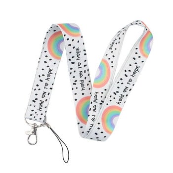 Μπρελόκ Lariat Lanyard Hang Rope Rainbow Ιμάντες κινητού τηλεφώνου Κορδόνι κινητού τηλεφώνου Λουράκι λαιμού Μπρελόκ Κορδόνι