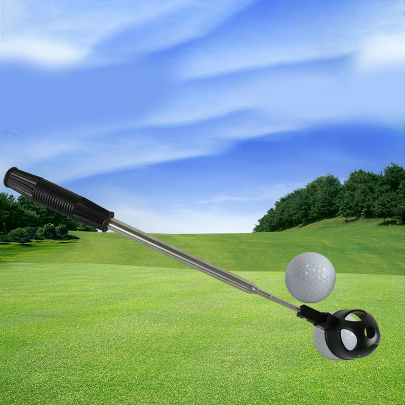 Rutulinio retriverio rutulio rinktuvas Teleskopinis nerūdijančio plieno velenas neslysta rankenos rankena Automatinis fiksavimo kaušelis rutuliui