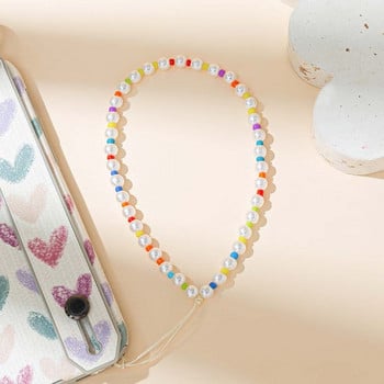 Κρεμαστό αξεσουάρ θήκης Anti-Lost Beaded Chain Phone Love Heart Λουράκι κινητού Κορδόνι κινητού τηλεφώνου Κορδόνι κινητού τηλεφώνου