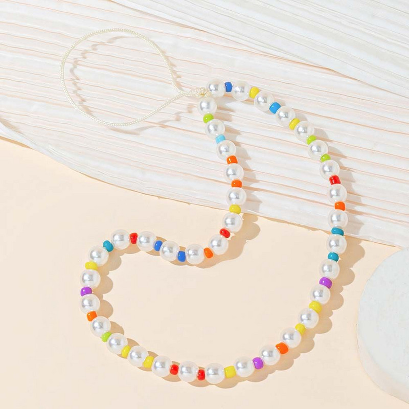 Κρεμαστό αξεσουάρ θήκης Anti-Lost Beaded Chain Phone Love Heart Λουράκι κινητού Κορδόνι κινητού τηλεφώνου Κορδόνι κινητού τηλεφώνου