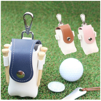 Чанта за съхранение на топка за голф Висококачествена текстура Водоустойчива преносима висяща джобна кука Лесно премахване