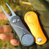 Golf Divoti remonditööriista hark magnetpalli markeri puhastusvahendi ja hüpiknupuga rohelise kahvliga Golfitarvikud Sporditarbed