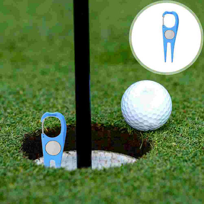 Golf Green Fork Compact Ball Marker Divot Tööriistad Kulumiskindlad Golfid Remont Kaasaskantavad Golfi Metallist Professionaalid