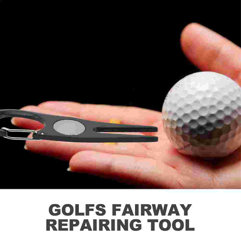 Golf Green Fork Compact Ball Marker Divot Tööriistad Kulumiskindlad Golfid Remont Kaasaskantavad Golfi Metallist Professionaalid