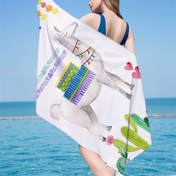 10 цвята Сладки плажни кърпи от алпака и кактус Меки бързосъхнещи големи микрофибърни супер абсорбиращи кърпи за баня за деца и възрастни