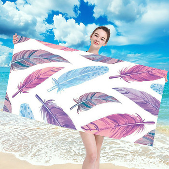 Микрофибърна плажна лятна кърпа за баня с един печат Бързосъхнеща кърпа Плувки за плуване за моминско дете Плувка за врат на бебе