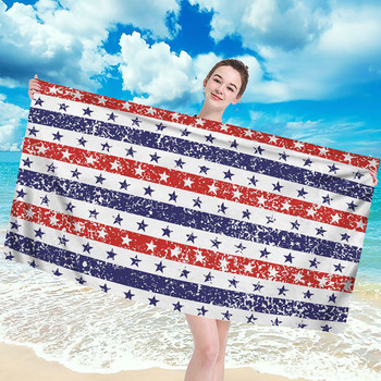 Микрофибърна плажна лятна кадифена кърпа за баня с единичен печат Бързосъхнеща кърпа за плуване Плажна шамандура за басейн