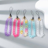 Prsten u boji slatkiša Kopča Uzica za telefon Perle Lanac Remen za mobilni telefon Anti-Lost Akrilna vrpca za telefon Dodaci za telefon