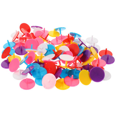 100 vnt Spalvoti golfo kamuoliukų žymekliai Nešiojami plastikiniai golfo kamuoliukų žymėjimo įrankiai