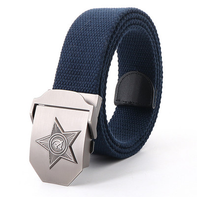 Vászon kültéri taktikai öv férfiaknak orosz stílusú automata csat kiváló minőségű férfi övek divatos katonai hadsereg derékpánt