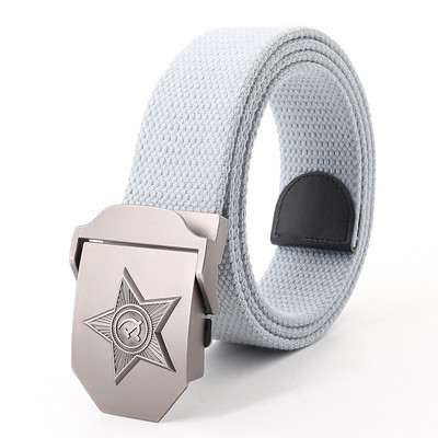 Vászon kültéri taktikai öv férfiaknak orosz stílusú automata csat kiváló minőségű férfi övek divatos katonai hadsereg derékpánt