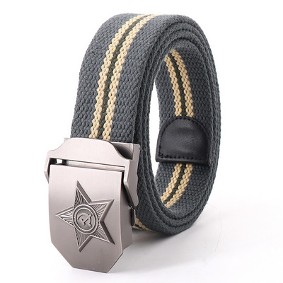 Vászon kültéri taktikai öv férfiaknak orosz stílusú automata csat kiváló minőségű férfi övek divatos katonai hadsereg derékpánt