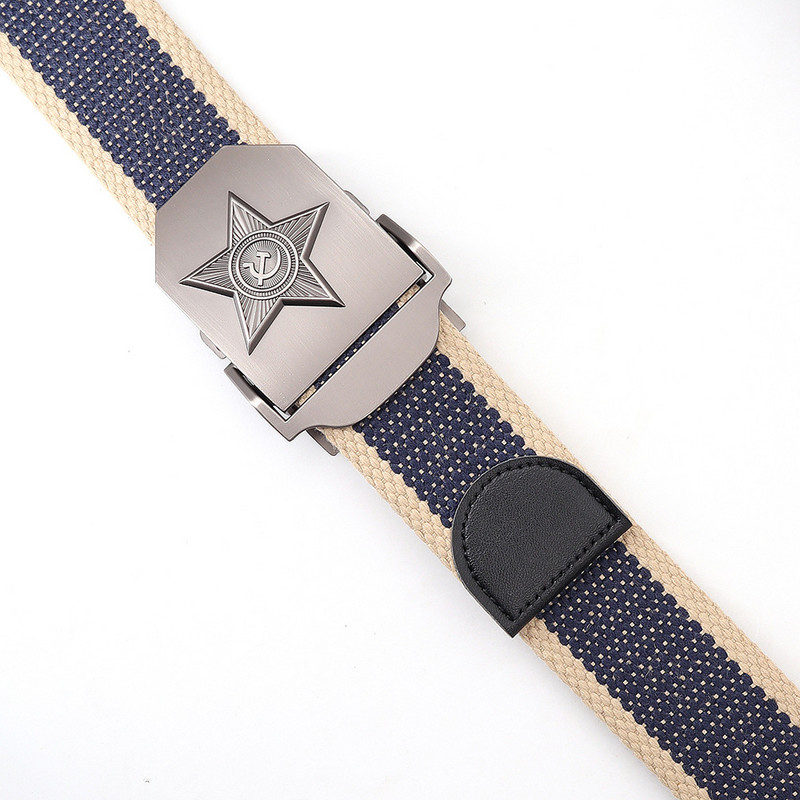 Vászon kültéri taktikai öv férfiaknak orosz stílusú automata csat kiváló minőségű férfi övek divatos katonai hadsereg derékpánt