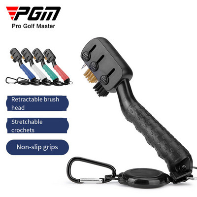 PGM Golfiklubi hari Sissetõmmatav hari Multifunktsionaalne golfi soonte puhastushari Golfiputteri kiilupuhastuskomplekti puhastustööriist