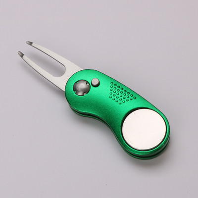 Uus metallist kokkupandav Golf Divoti remonditööriist magnetilise pallimarkeri ja hüpiknupuga rohelise tööriista tarvikud kingitus golfimängijale