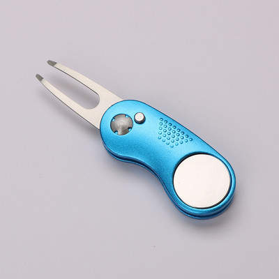 Uus metallist kokkupandav Golf Divoti remonditööriist magnetilise pallimarkeri ja hüpiknupuga rohelise tööriista tarvikud kingitus golfimängijale